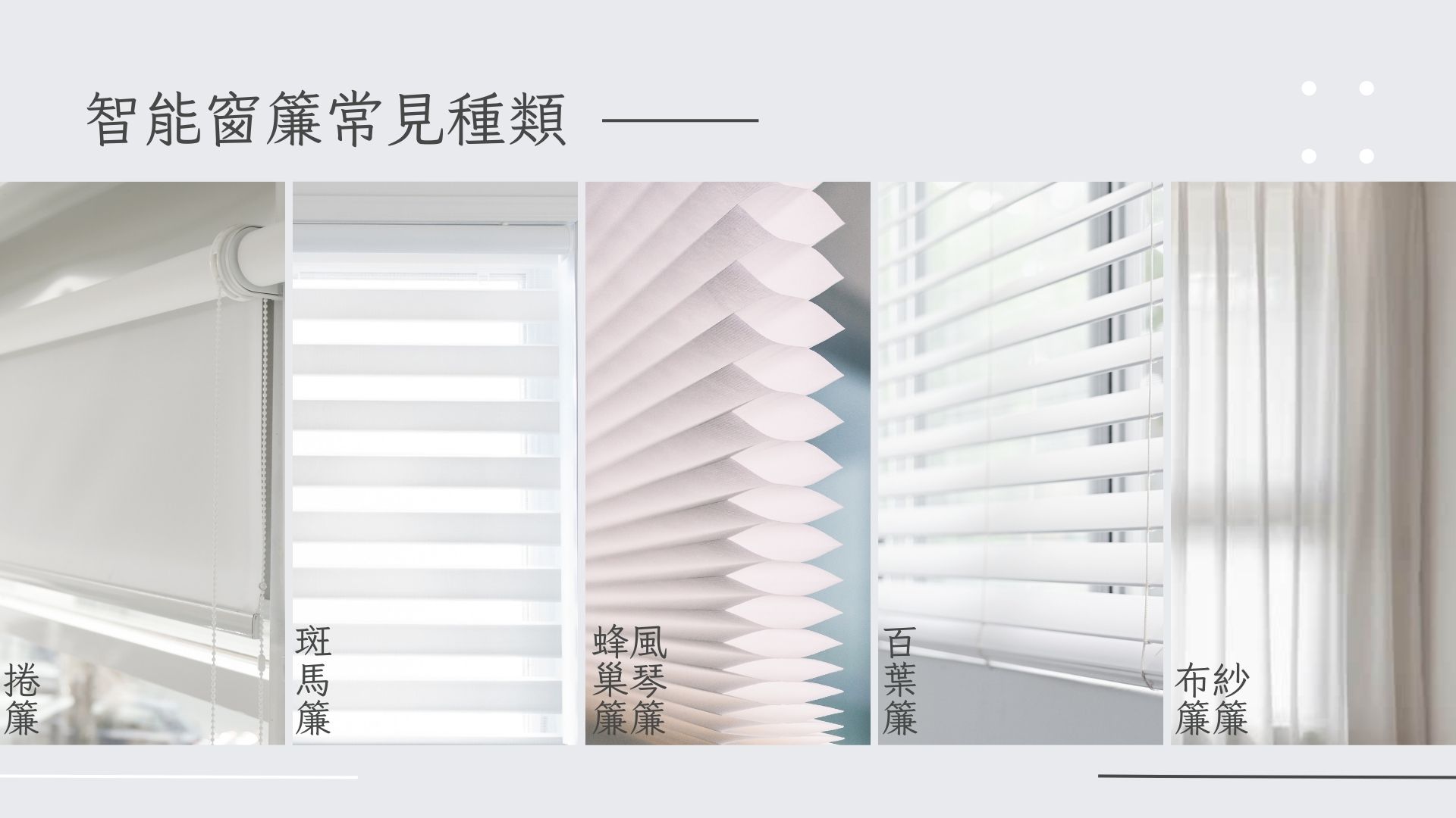 智能窗簾的種類